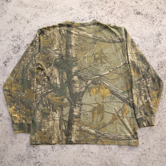 Vintage Carhartt K285 977 Realtree FADED Camo Long Sleeve Pocket Shirt Medium - Picture 2 of 11